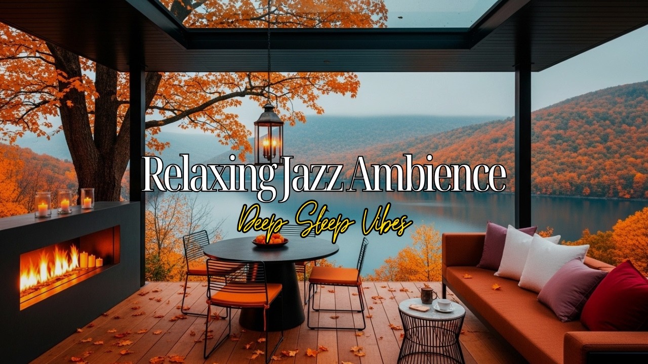 Relaxing Jazz for Work & Study ☕ Snowy Winter Porch Ambience for Deep Sleep Vibes