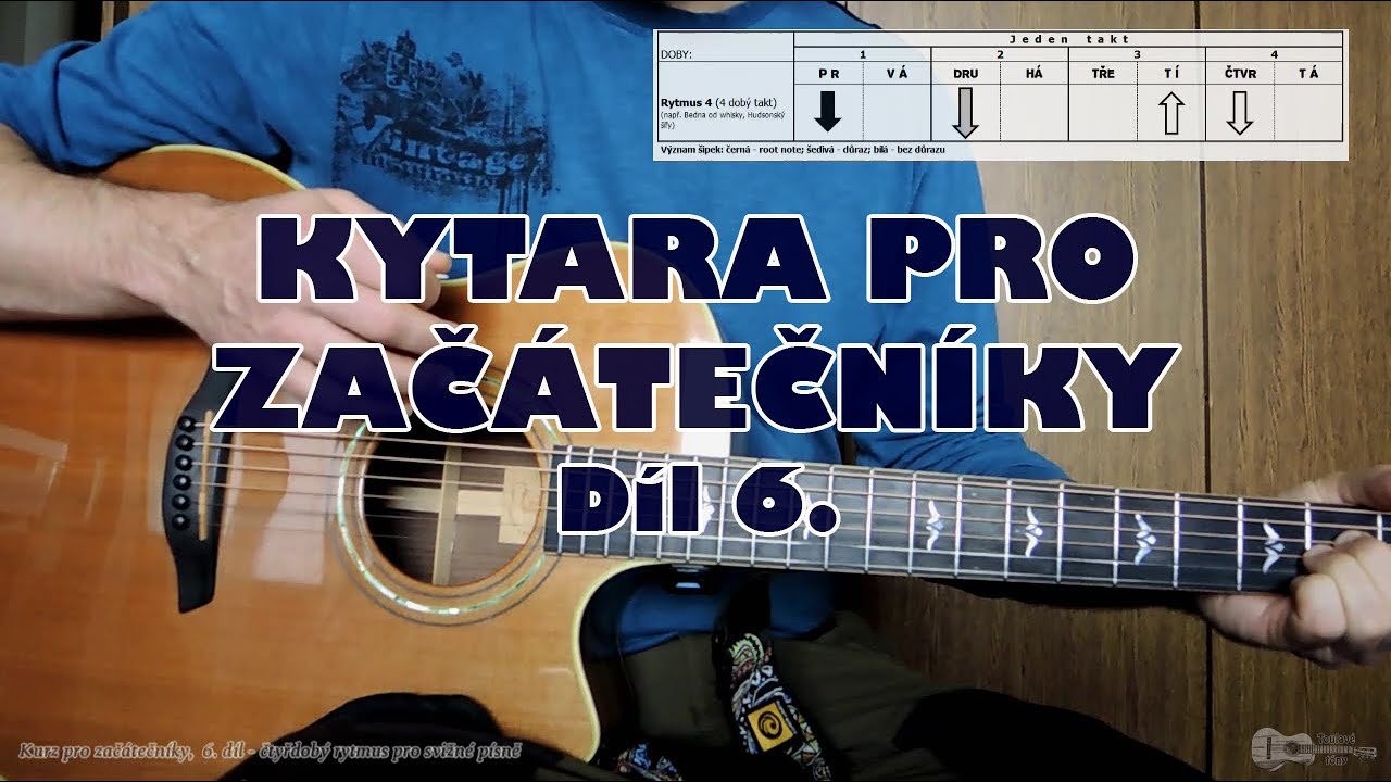 Kytara pro začátečníky, díl 6. - čtyřdobý rytmus pro písně v rychlém tempu