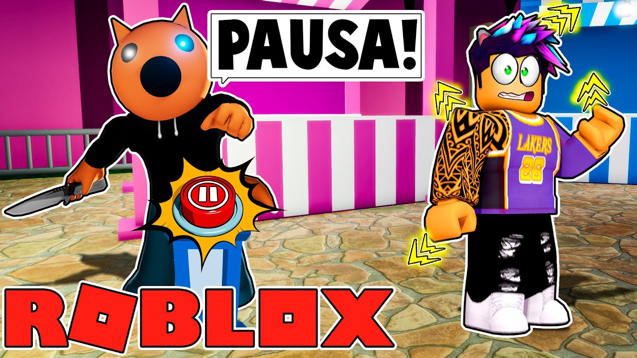 PIGGY pero HAY BOT&Oacute;N DE PAUSE - ROBLOX
