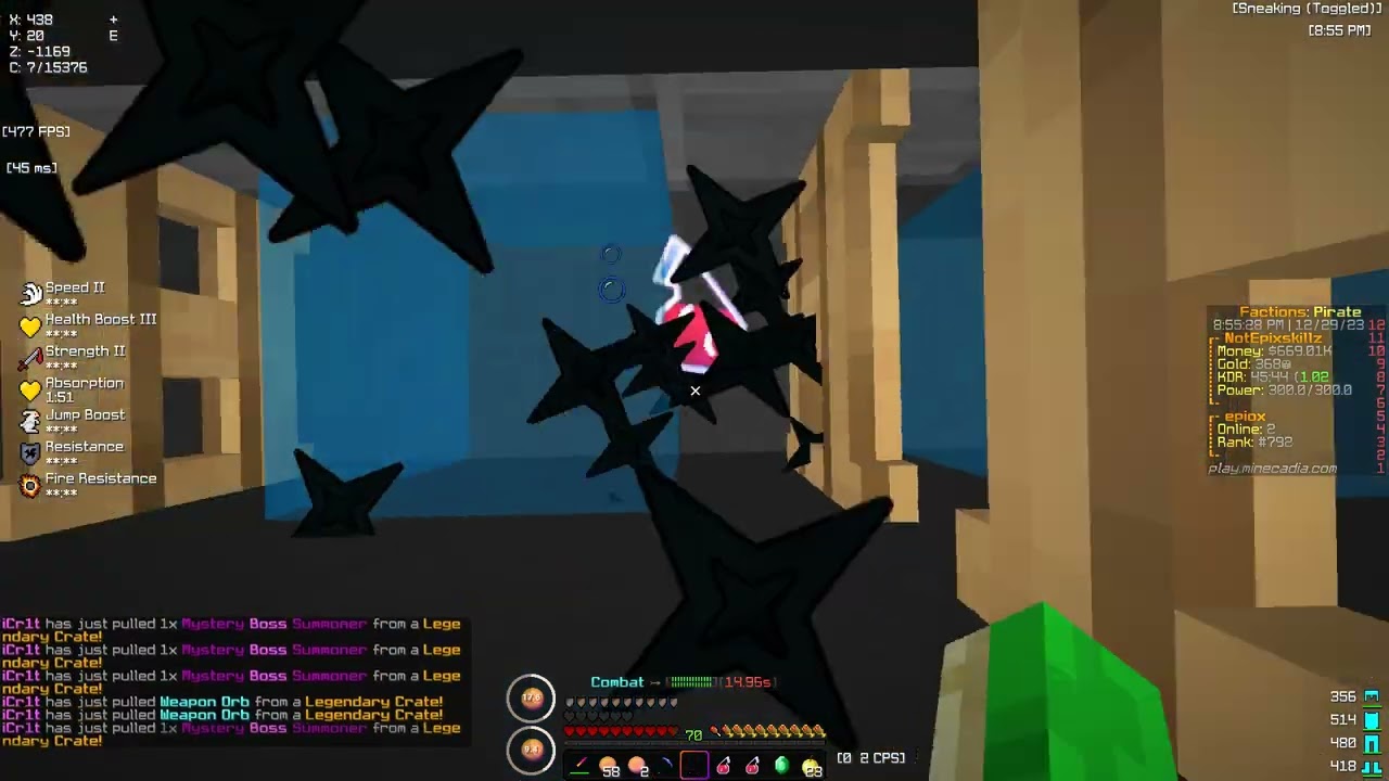 CRAZY ESCAPE AND KILLS ON MINECADIA