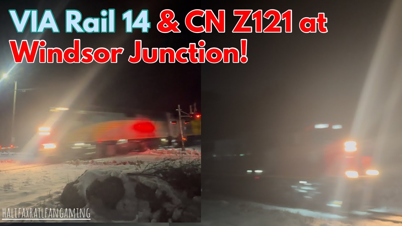 SD75iACC Lead Z121! VIA Rail 14 & CN Z121 Through Mile 15 of Windsor Junction, NS.