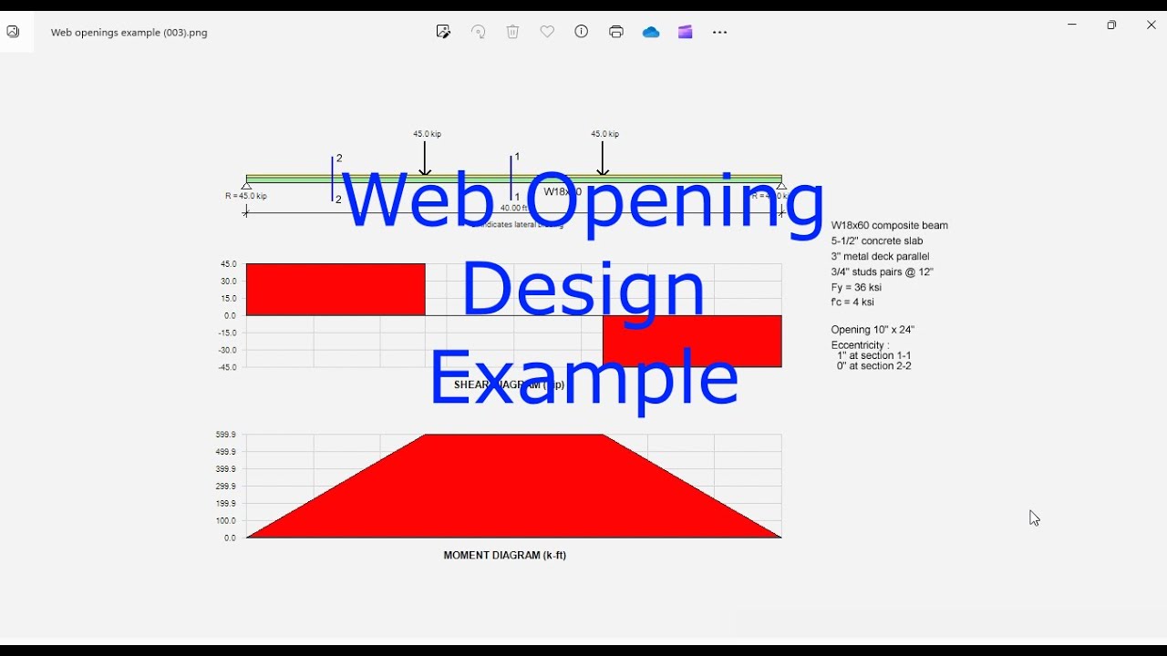 Web Opening Example Using ASDIP STEEL