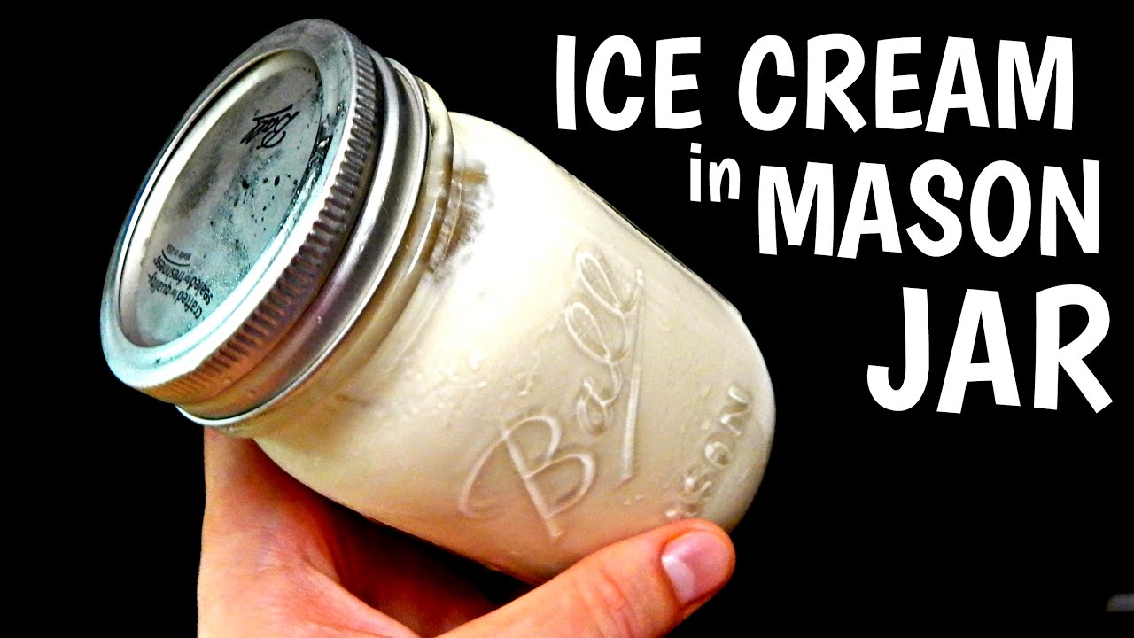 MASON JAR ICE CREAM At Home - Inspire To Cook (DIY, How To Make Ice Cream At Home) HD