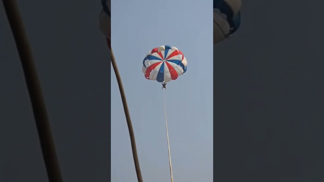 It’s not a bird, it’s me. Parasailing in Goa.