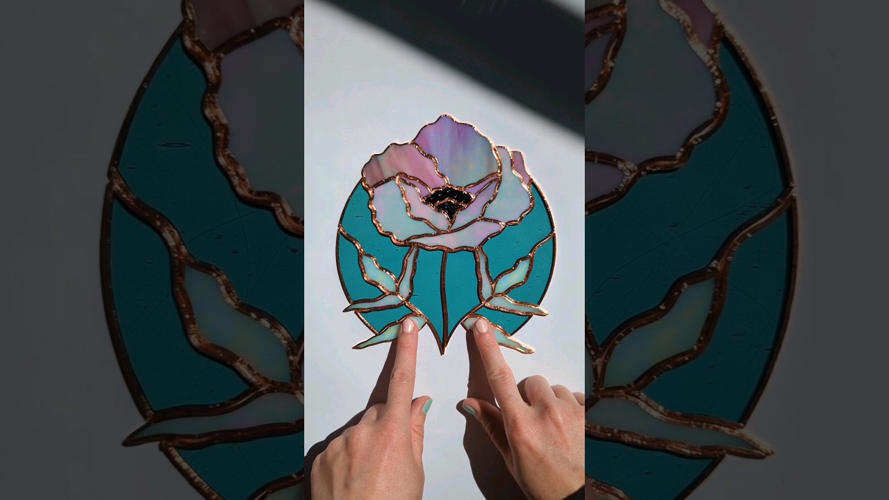 New Poppy design I'm working on. #stainedglass #art