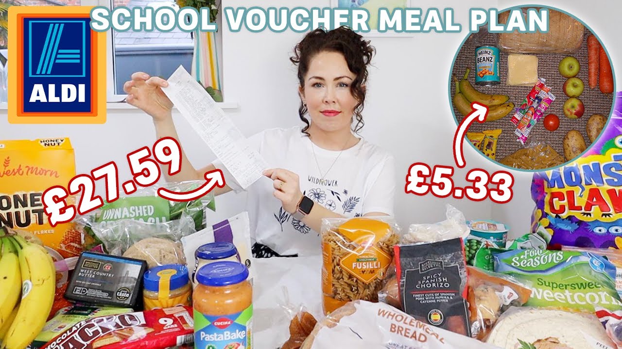 £30 SCHOOL MEALS PLAN FROM ALDI | Free School Meals Voucher | Haul and Meal Plan