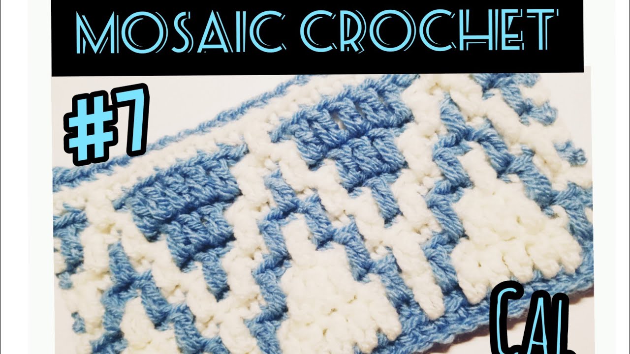 Mosaic Crochet Along-Pattern 7 easy beginner friendly tutorial