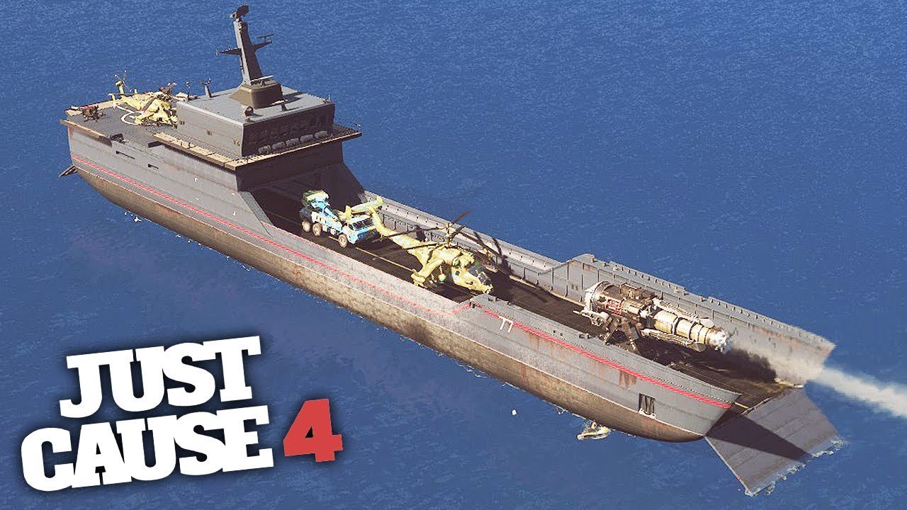 MOST POWERFUL BATTLESHIP IN JUST CAUSE 4! - Just Cause 4 Challenges!