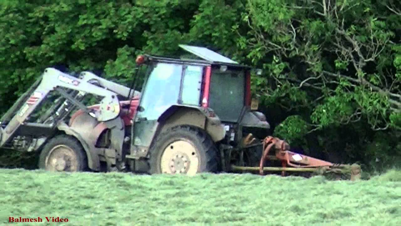 Fell Silage - Raking with Valtra at 90 mph!