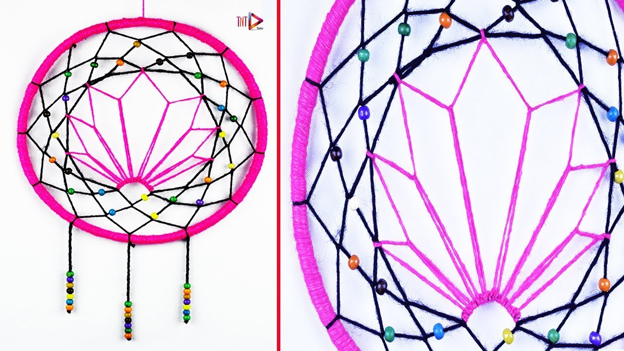 Unique Dream Catcher Idea | Ganja Leaf Dream Catcher | Wool Water Lily Dreamcatcher