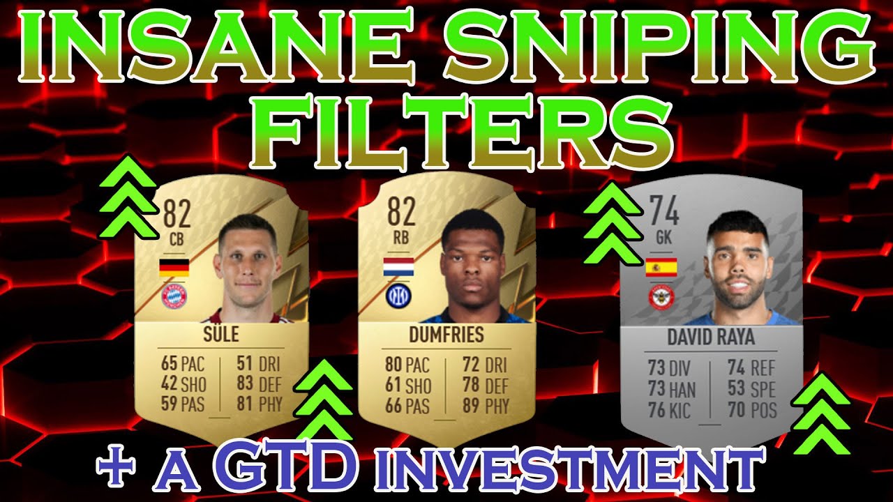 INSANE SNIPING FILTERS AND HOW TO MAKE 500K+ | JUST DOING THIS ON FIFA 22