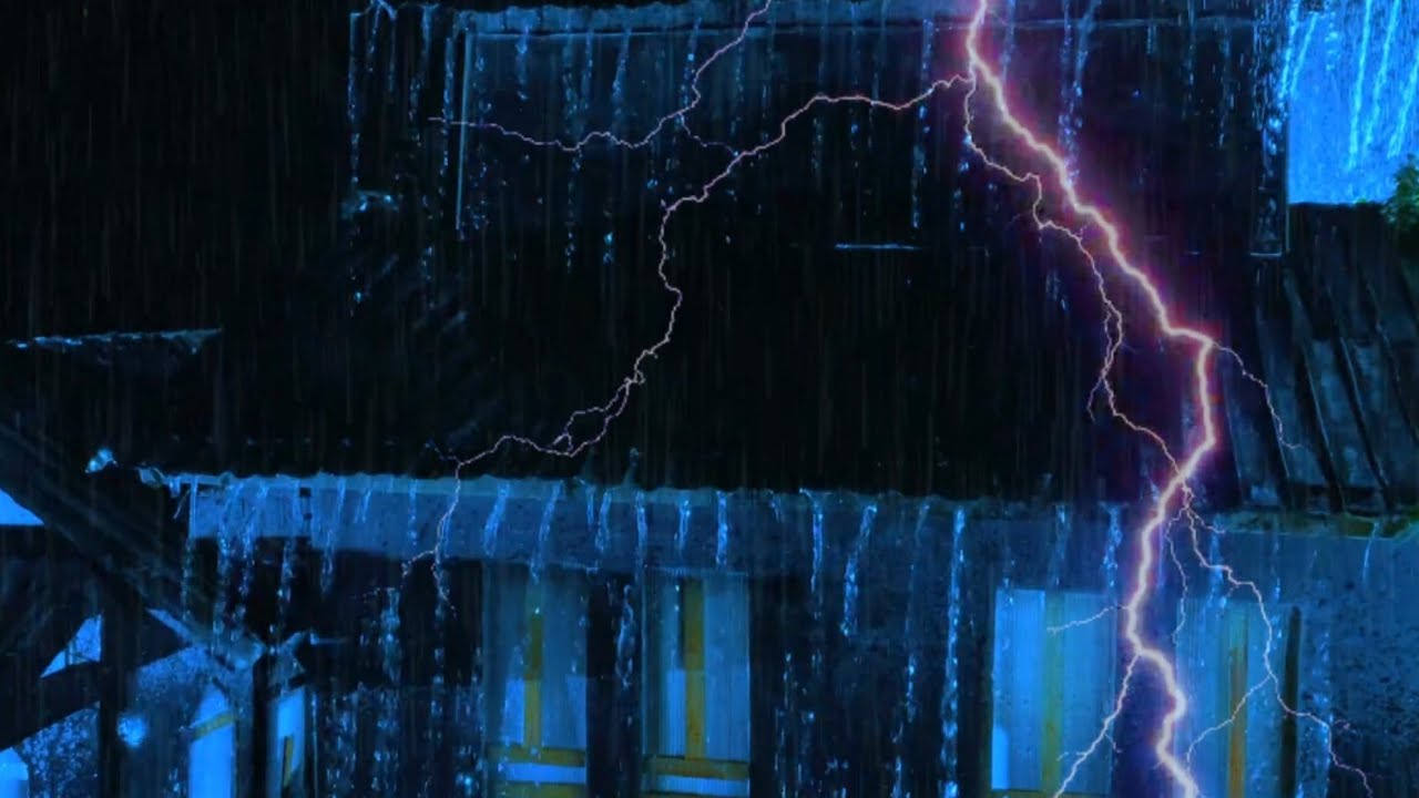 within 5 minutes you will be in a deep sleep with heavy rainstorm and thunder sounds