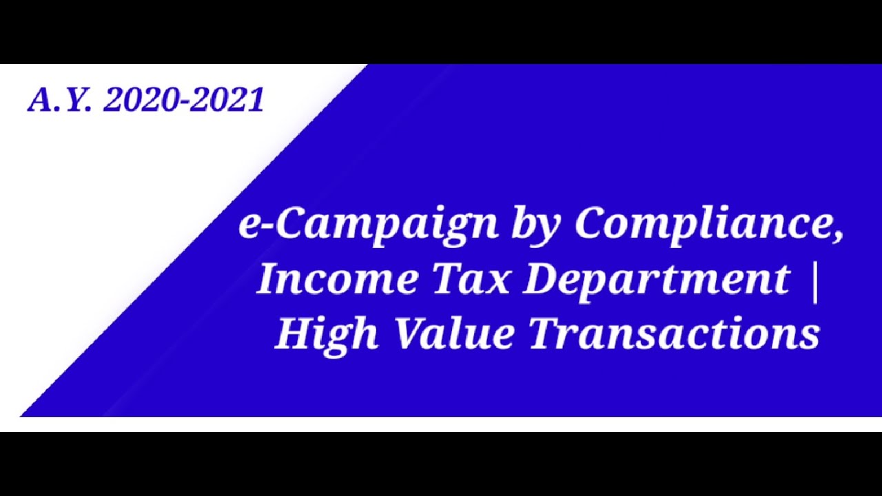Have you received SMS or Email from E-Campaign, Income Tax Department of India | HVT