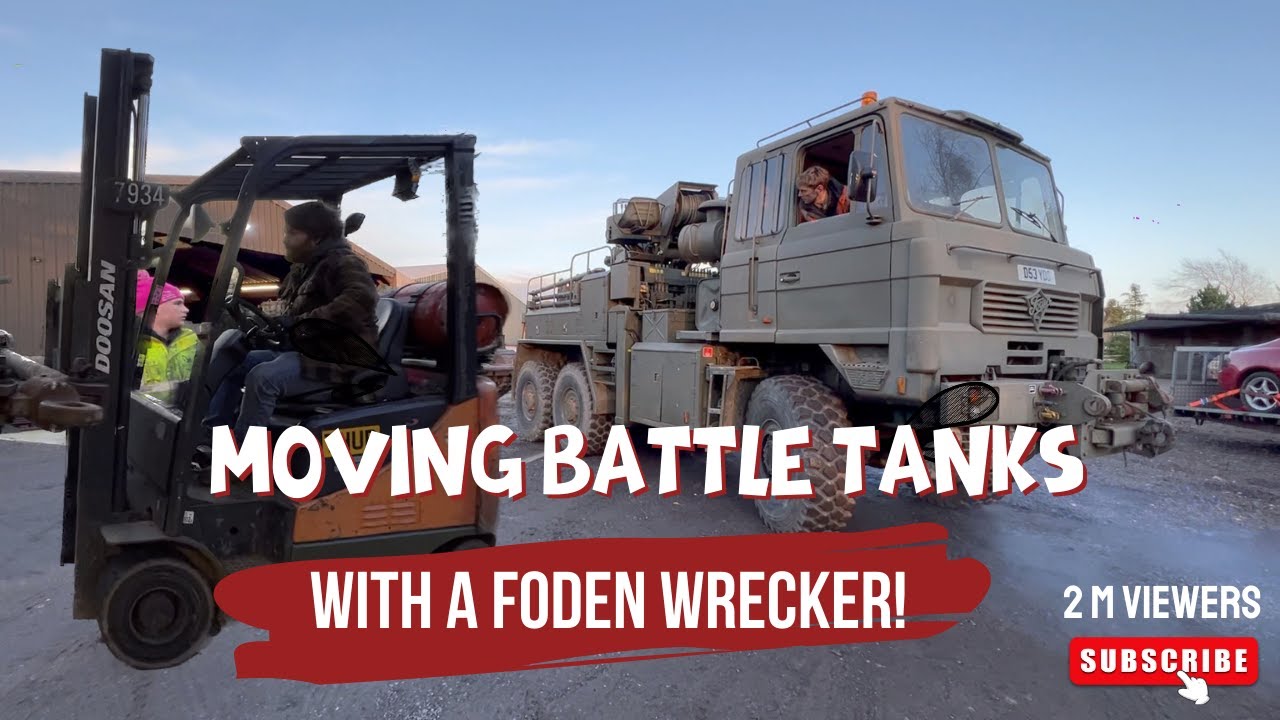 Moving Dead Centurion Battle Tanks With The Foden 6x6 Ex Military Recovery Truck