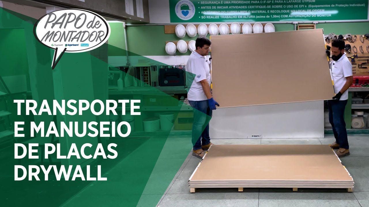 Como transportar e manusear placas drywall - Papo de Montador