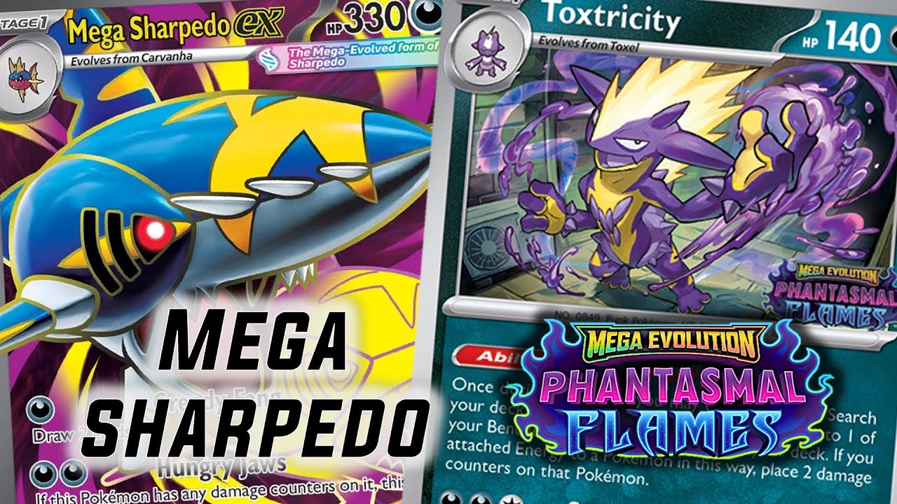 🦈 Mega Sharpedo es una BARAJA SÚPER POTENTE - Phantasmal Flames Pokémon TCG