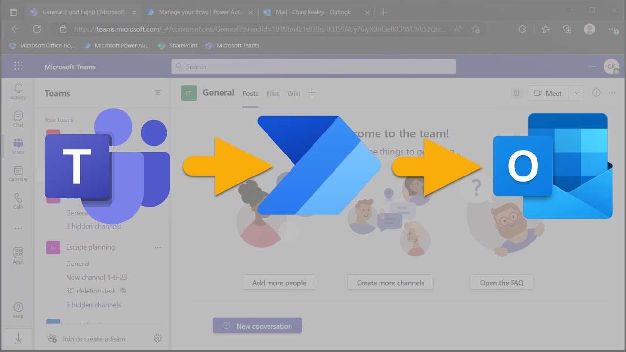User Power Automate для получения членов команды