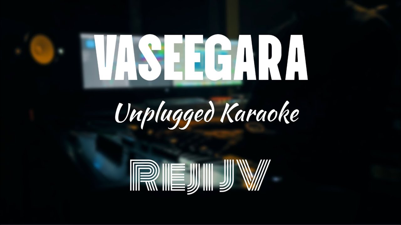 Vaseegara | Minnale | Karaoke with Lyrics | Unplugged | Reji JV