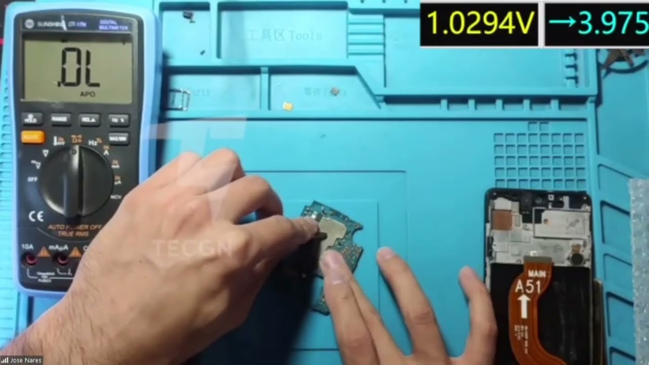 Fallas de Encendido (1ra, 2da y 3ra Etapa) con José Nares de TECGN - Samsung A51 no enciende (A515)