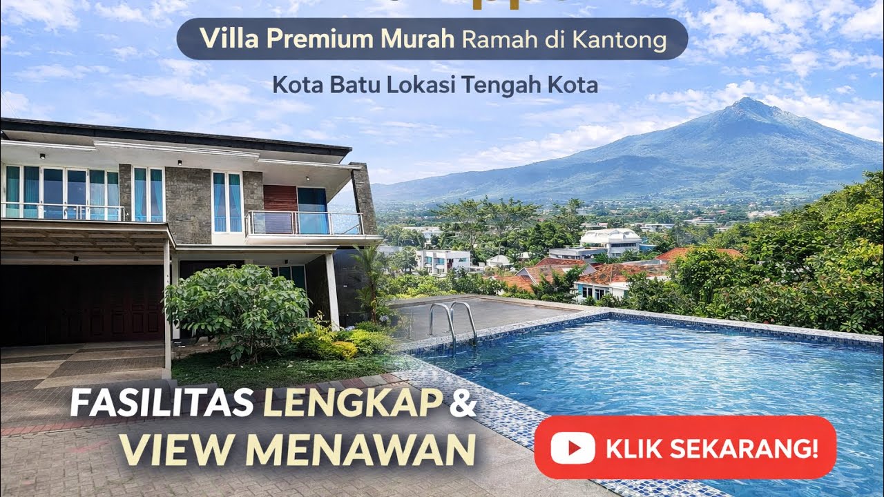 villa appel B5 villa premium tapi murah ramah di kantong lokasi tengah kotaBatu view menawan
