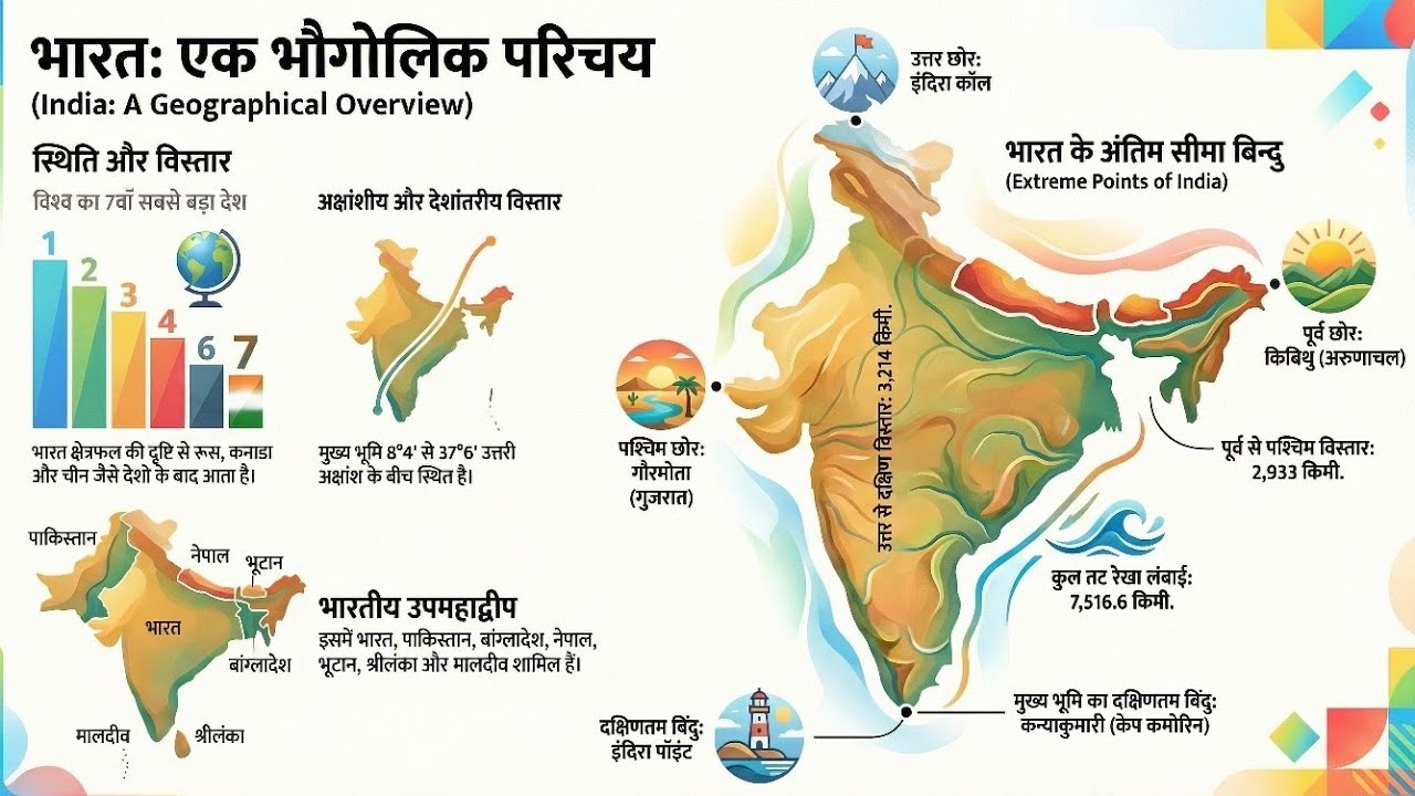 भारत: एक भौगोलिक परिचय।। Indiangeography।।part -1 । BPSC।। SSC।। Railway।। Lokprahari1।।