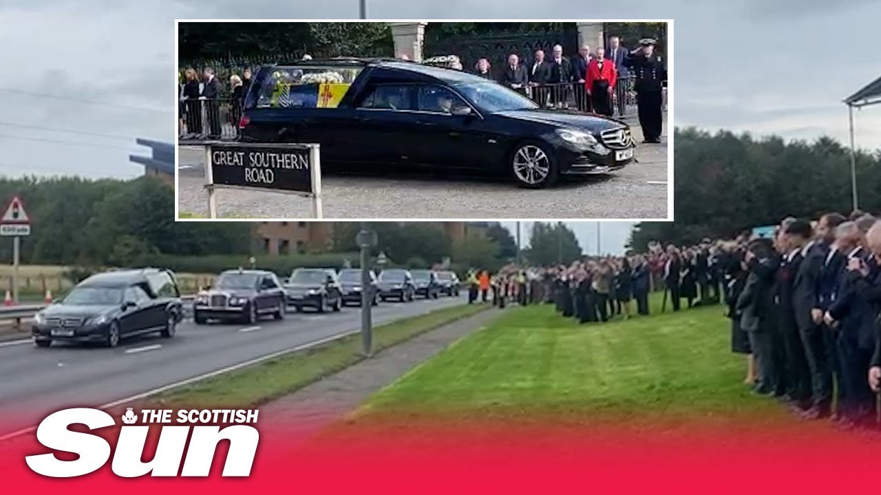 Huge crowds line the streets of Aberdeen and Dundee as Queen's cortege passes