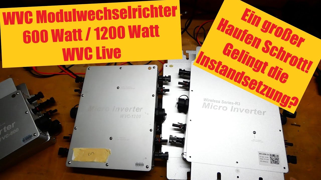 WVC Modulwechselrichter Grid Inverter - eine Sammlung von defekten Geräten