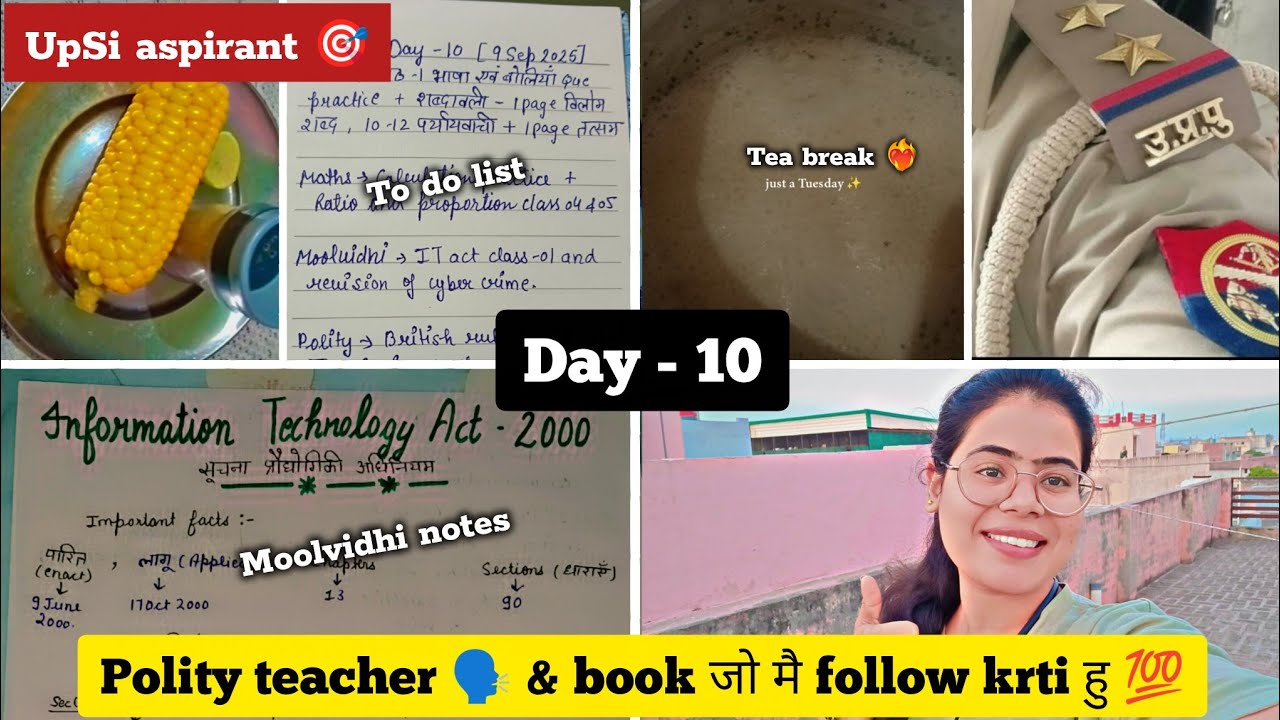 Polity teacher and books for upsi 📚 | Day 10 Upsi study routine 🎯 | Best books for upsi ❤️‍🔥 