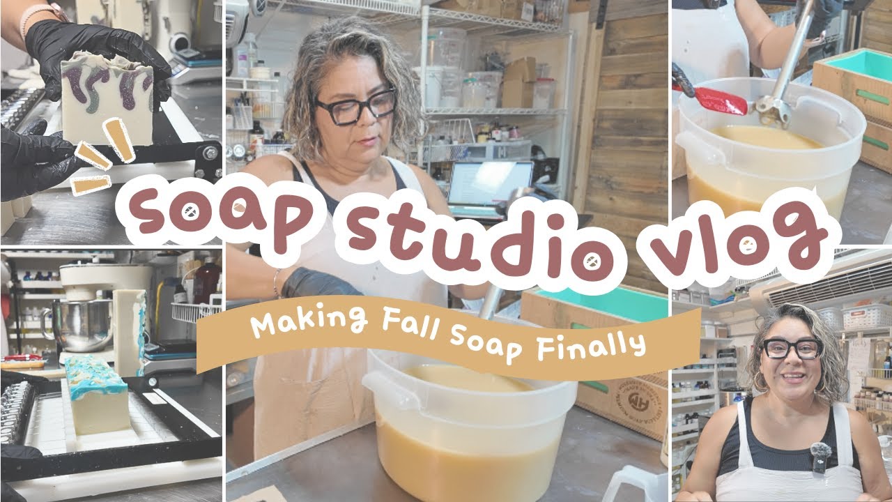 let's make fall soap 🍂| soap studio update: day in the life of a soap maker, life with sweet hope