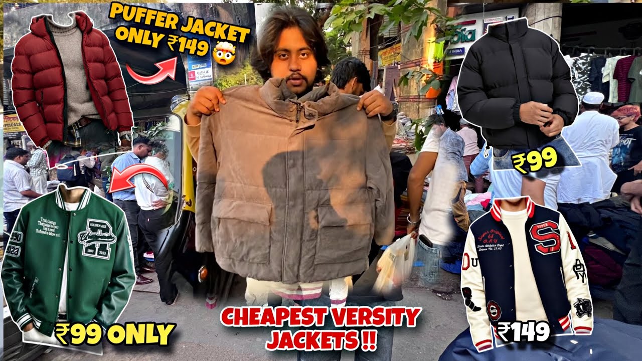 Cheapest Varsity And Puffer Jacket In Mumbai 😱| Best Place To Buy Jacket In Mumbai|Churchgate Market
