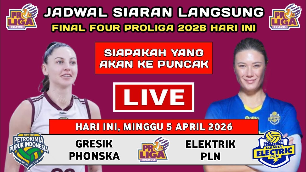 Proliga 2026 Live Hari Ini - Gresik Phonska vs Elektrik Pln - Jadwal Proliga 2026