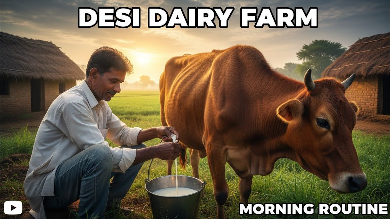 Dairy Farm Life | Fresh Cow Milking.in Village