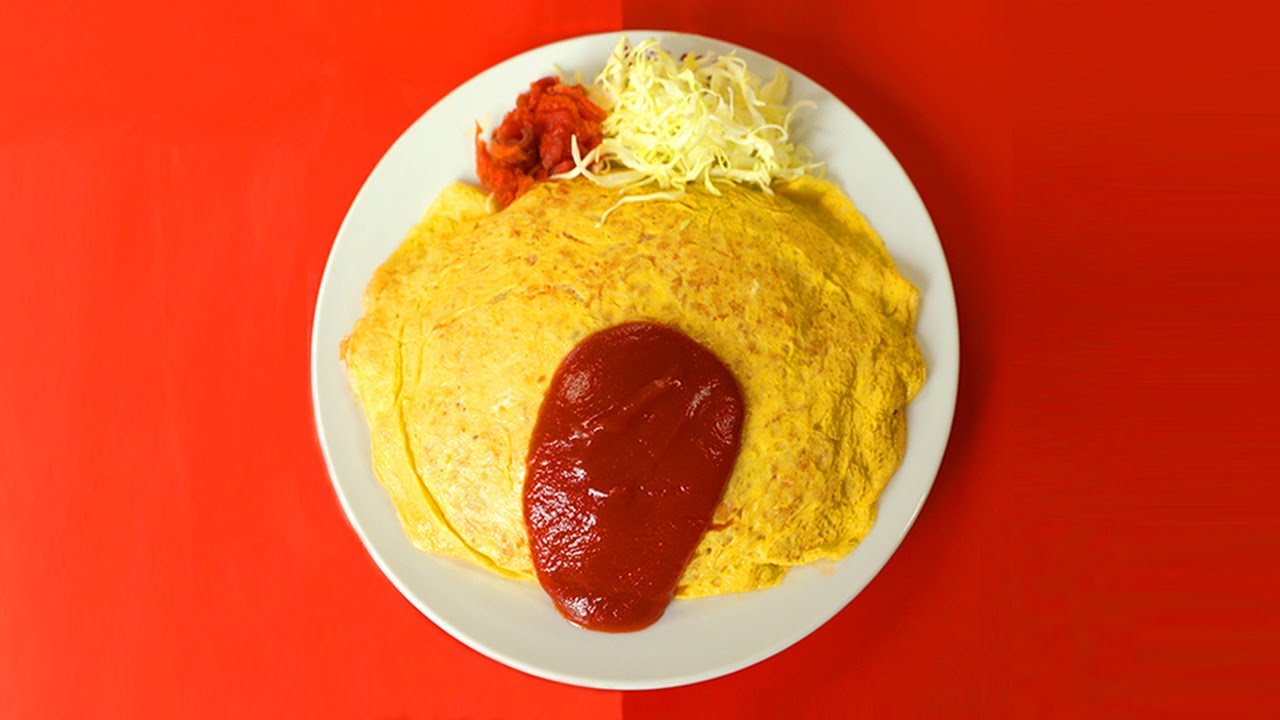 昔ながらのオムライスの作り方・町中華｜Omurice・Omelet Rice｜Japanese Street Food｜日式煎蛋饭・오므라이스｜レトロ昭和食堂｜Omelette