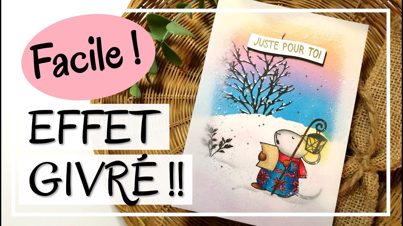 AJOUTEZ un EFFET GIVRÉ à vos CRÉATIONS ! FACILE et EFFICACE !! Tuto Carterie DIY Scrapbooking