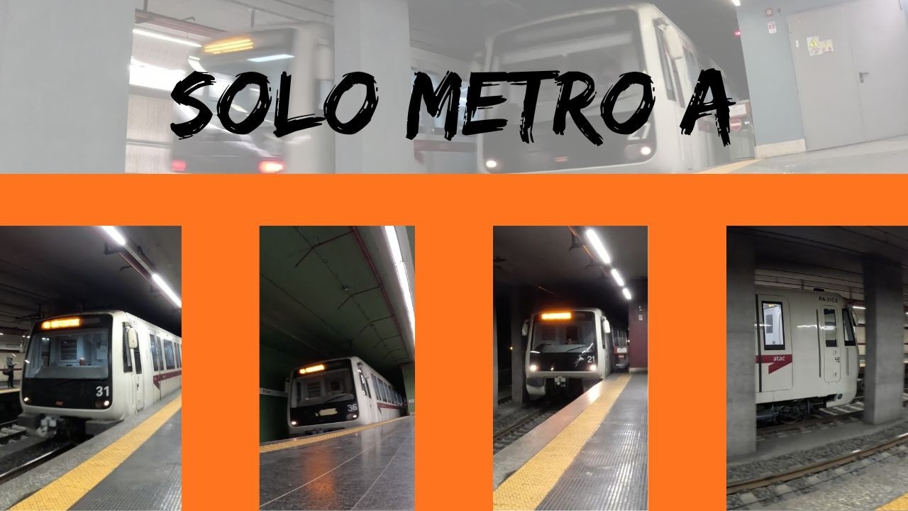 Compilation treni metro A di Roma | solo treni CAF 1° serie