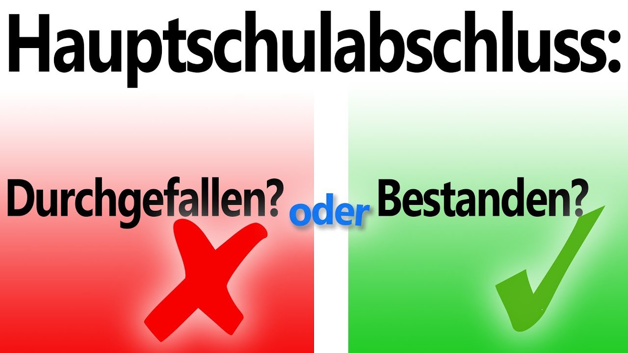 Schaffst du den Hauptschulabschluss?