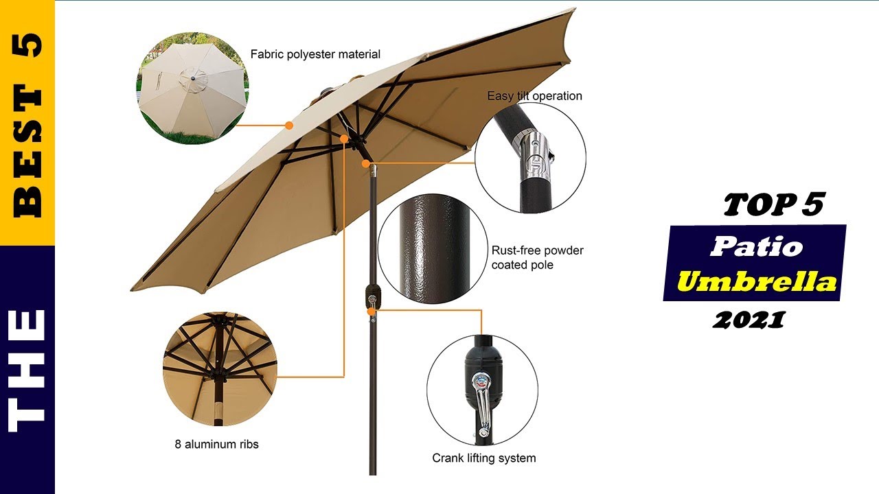 ✅ Top 5: Best Patio Umbrella For High Winds 2021 [Tested & Reviewed]