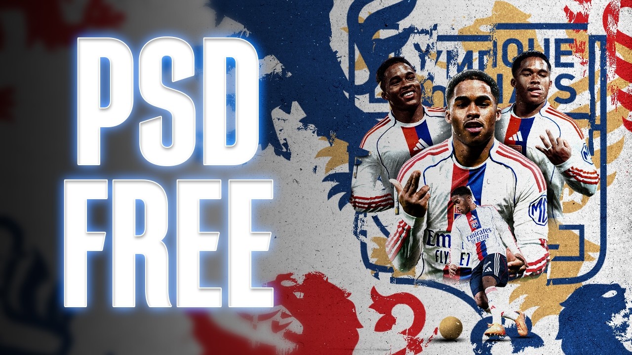 ENDRICK - Lyon Concept Style / Sports Poster Design [PSD GRATIS