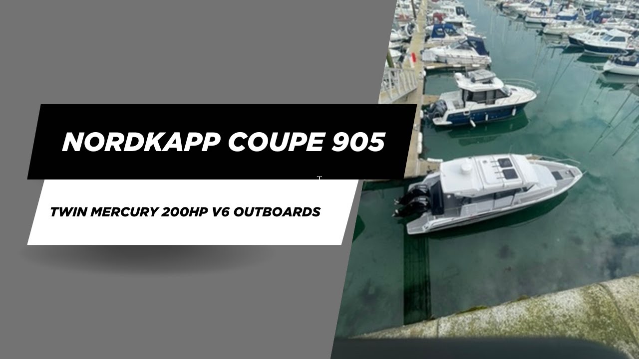 Nordkapp Coupe 905 On The Water Walkaround  | Twin Mercury 200HP V6 Power