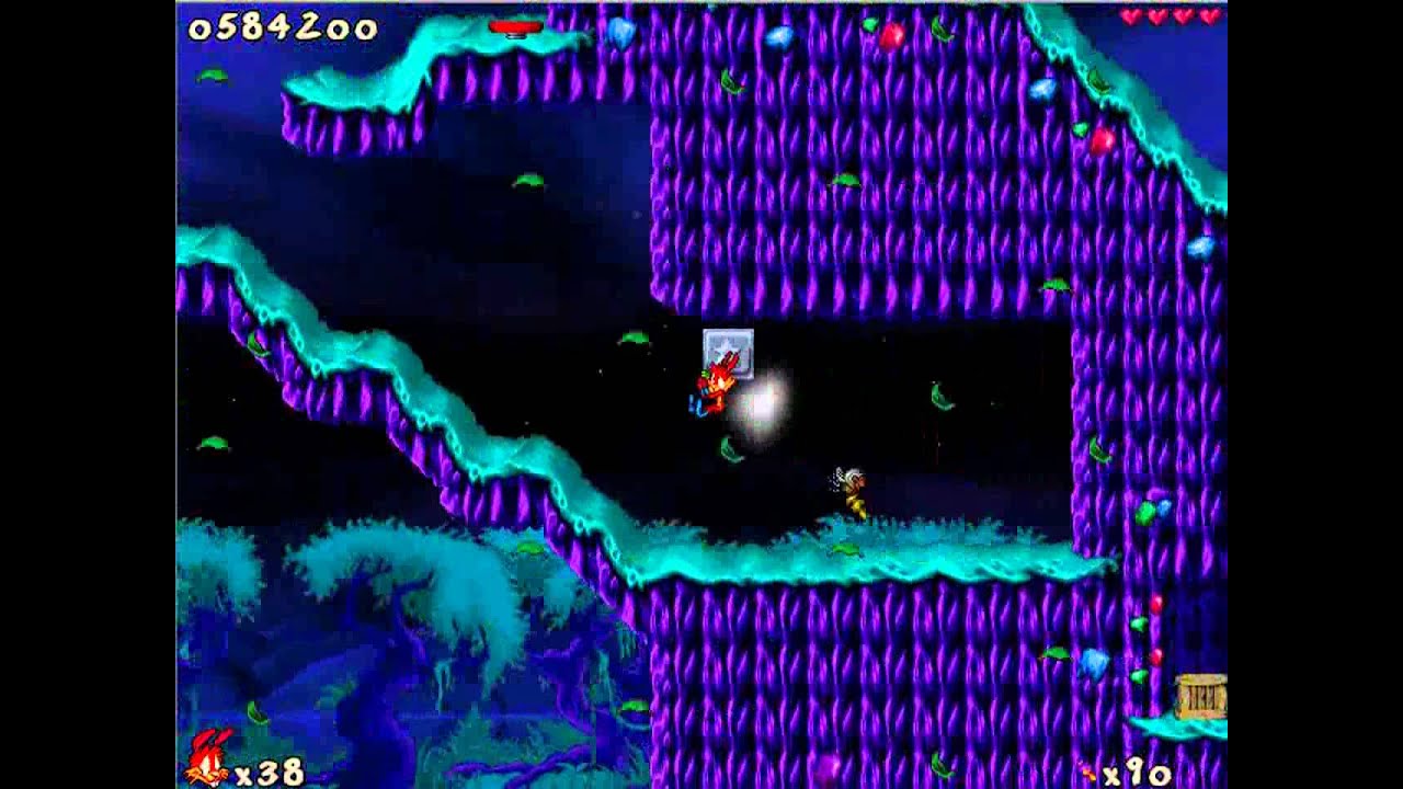 Jazz Jackrabbit 2 Flashback: Fourteen Carrot - Spaz gameplay