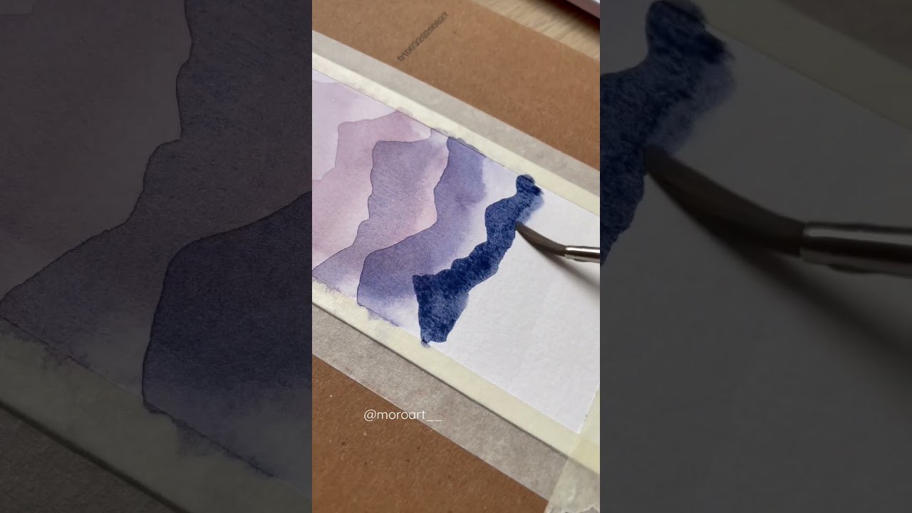 Easy DIY watercolor bookmark for beginners #watercolortutorialforbeginners #watercolors #bookmarks