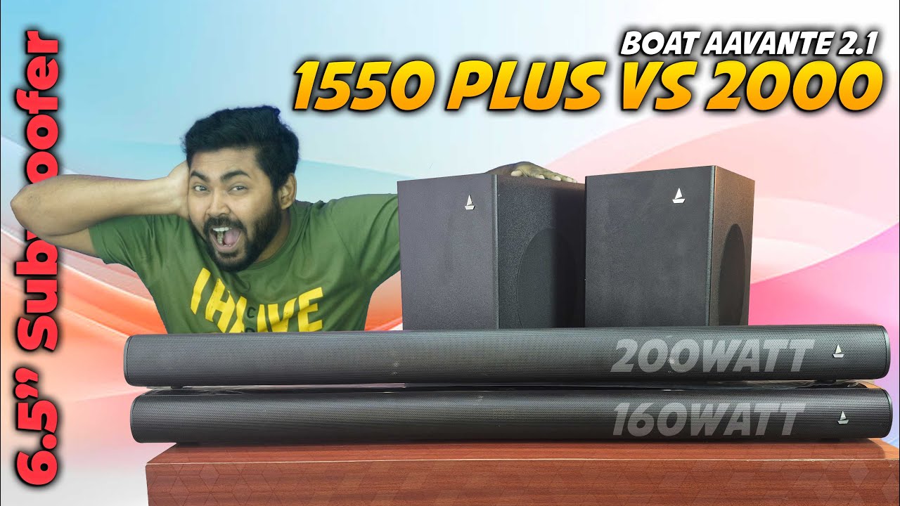 boAt Aavante 2.1 2000 vs 1550 Plus Comparison | Bass, Sound & Value | Which Soundbar Should You Buy?