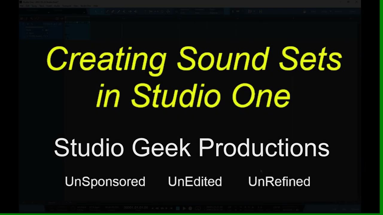 Creating Sound Sets in Studio One