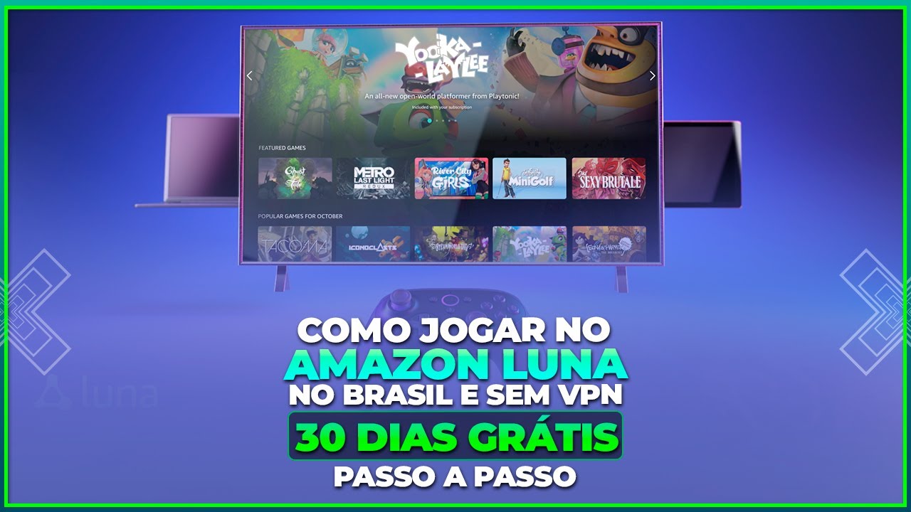 COMO JOGAR NO AMAZON LUNA NO BRASIL E SEM VPN 30 DIAS GR&Aacute;TIS - PASSO A PASSO