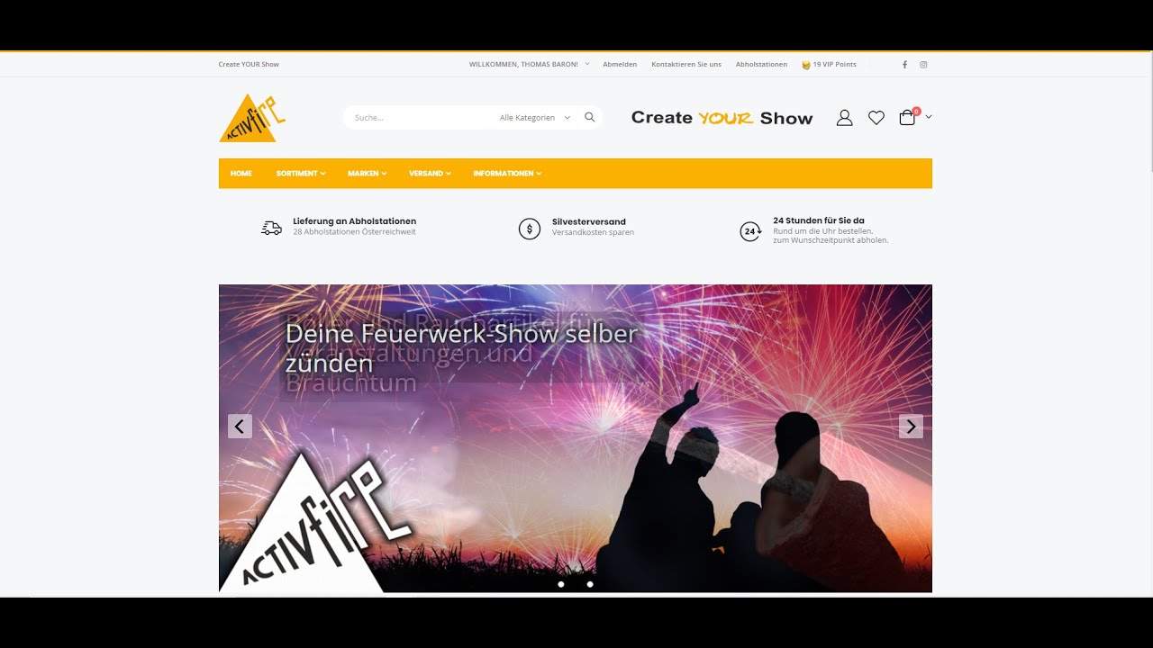 Feuerwerk Bestellung &Ouml;sterreich | ActivFire 253,40 &euro;