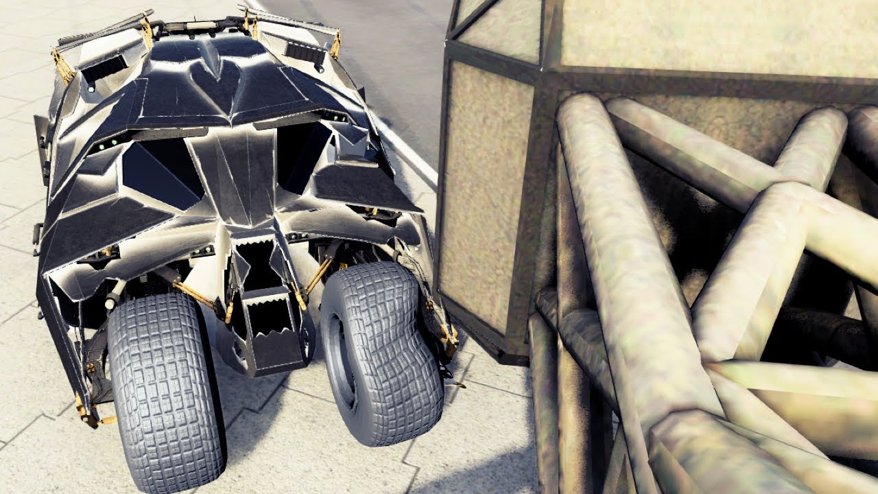 Dark Knight Batmobile Crashes | BeamNG.drive