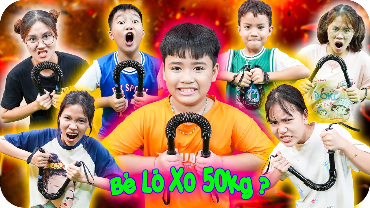 Thử Thách Bẻ Gậy Lò Xo 50kg Nhận Thưởng - Ai Khỏe Nhất Team ♥ Min Min TV Minh Khoa