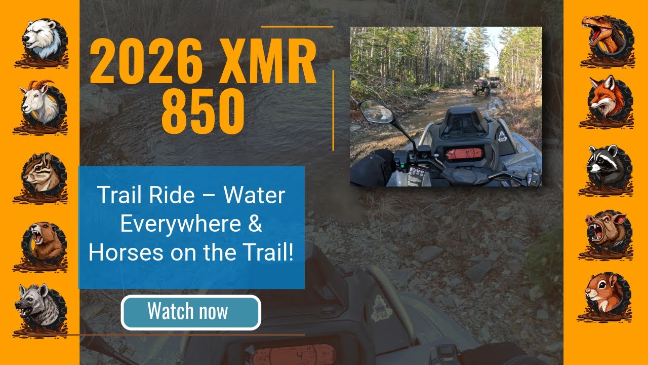 2026 Can-Am Outlander XMR 850 ATV Trail Ride &ndash; Water Everywhere & Horses on the Trail!