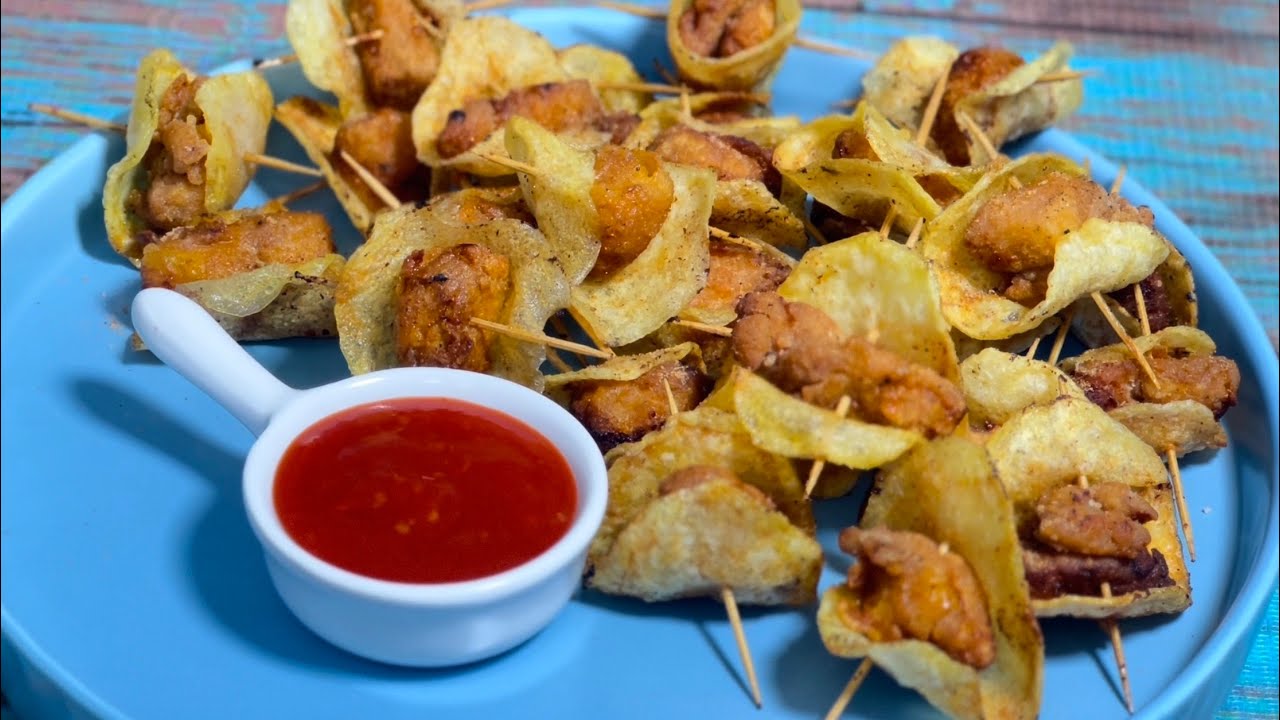 Ramadan Special Crispy Potato Chicken Bites | Easy Ramadan Snacks | Mini Chicken Tacos