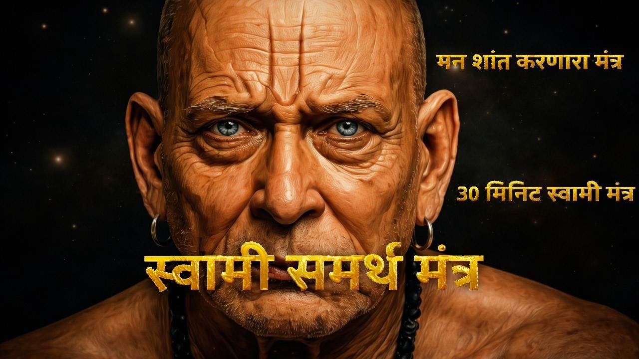 महाराज श्री स्वामी समर्थ जय जय स्वामी समर्थ | 30 मिनिट मन शांत करणारा मंत्र | Swami Samarth Mantra